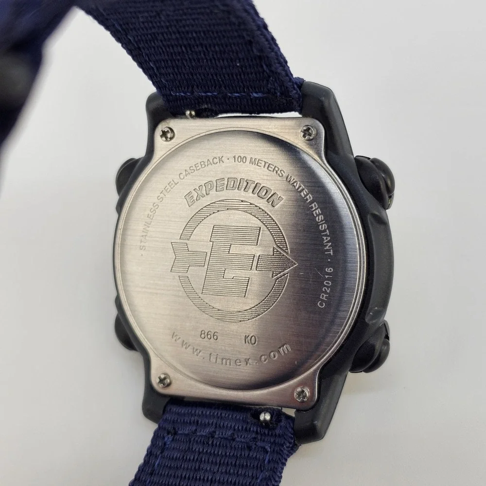 Timex Expedition 866 Men's Watch 39MM NEW Dark Blue Nylon Bands‎ New Battery